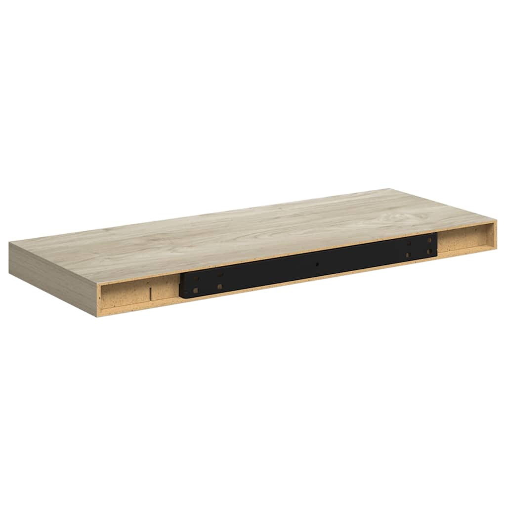 Scaffali A Parete 4 Pz 60X23,5X3,8 Cm In Mdf Rovere