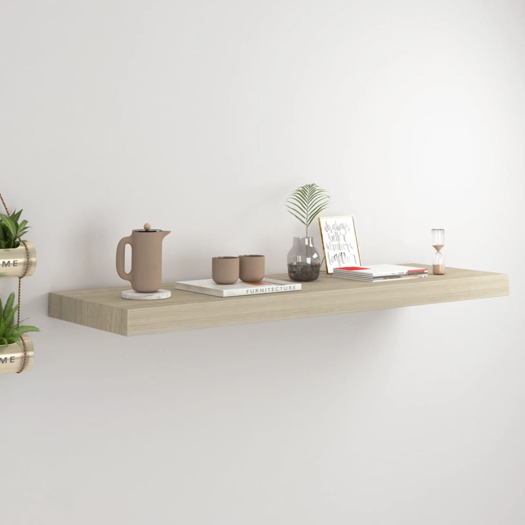 Scaffali A Parete 4 Pz 60X23,5X3,8 Cm In Mdf Rovere