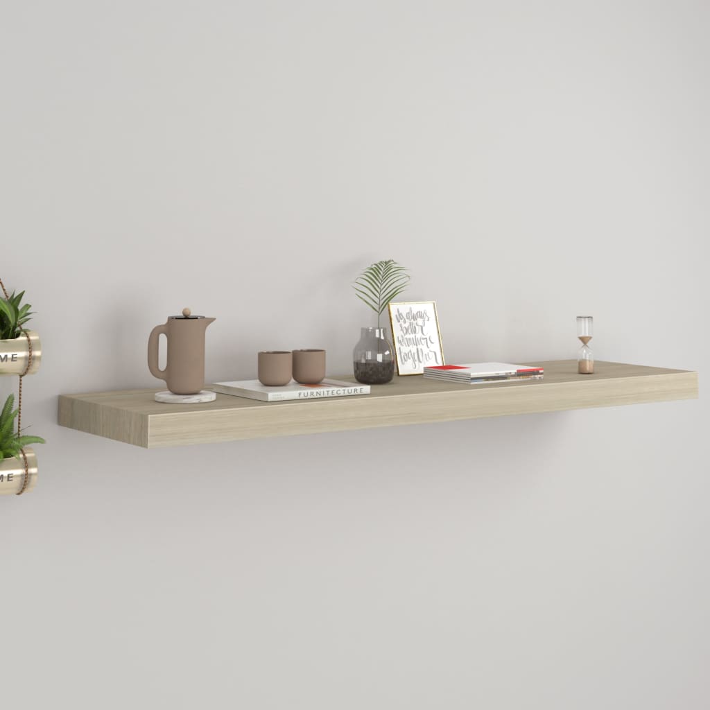 Scaffali A Parete 4 Pz 60X23,5X3,8 Cm In Mdf Rovere