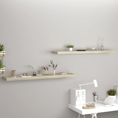 Scaffali A Parete 4 Pz 60X23,5X3,8 Cm In Mdf Rovere