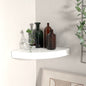 Mensole Angolari Sospese 4 Pz 25X25X3,8 Cm Mdf Bianco Lucido