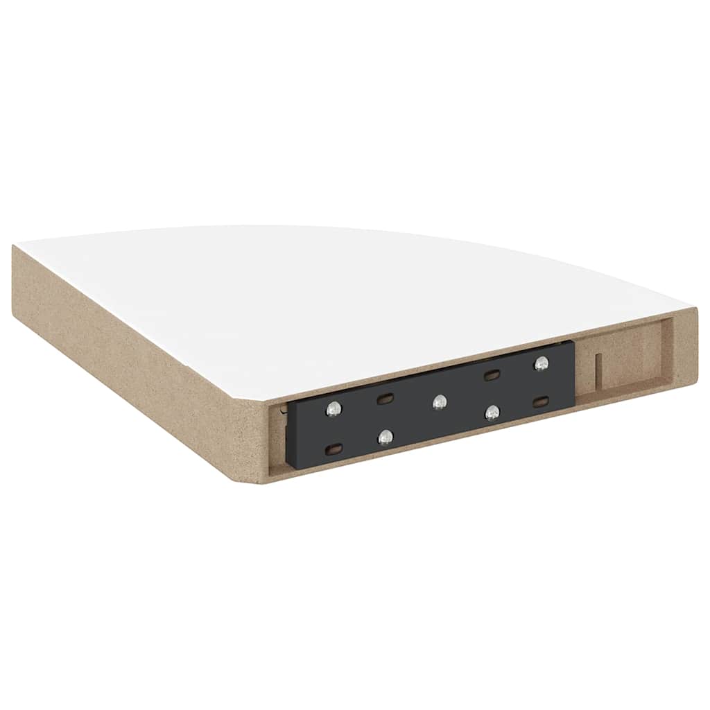 Mensole Angolari Sospese 4 Pz 25X25X3,8 Cm Mdf Bianco Lucido