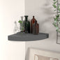 Scaffali Angolari A Parete 4 Pz 35X35X3,8 Cm Mdf Grigio Lucido