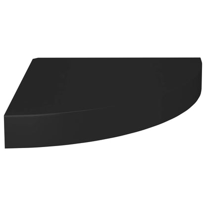 Scaffale Angolare A Parete 25X25X3,8 Cm In Mdf Nero