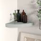 Scaffali Angolari A Parete 2 Pz Grigi 25X25X3,8 Cm In Mdf Grigio