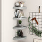 Scaffali Angolari A Parete 2 Pz Grigi 25X25X3,8 Cm In Mdf Grigio