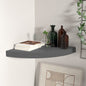 Scaffali Angolari A Parete 4 Pz 35X35X3,8 Cm Mdf Grigio Lucido