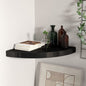 Scaffale Angolare A Parete 25X25X3,8 Cm In Mdf Nero