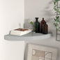 Scaffali Angolari A Parete 2 Pz Grigi 25X25X3,8 Cm In Mdf Grigio