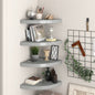 Scaffali Angolari A Parete 2 Pz Grigi 25X25X3,8 Cm In Mdf Grigio