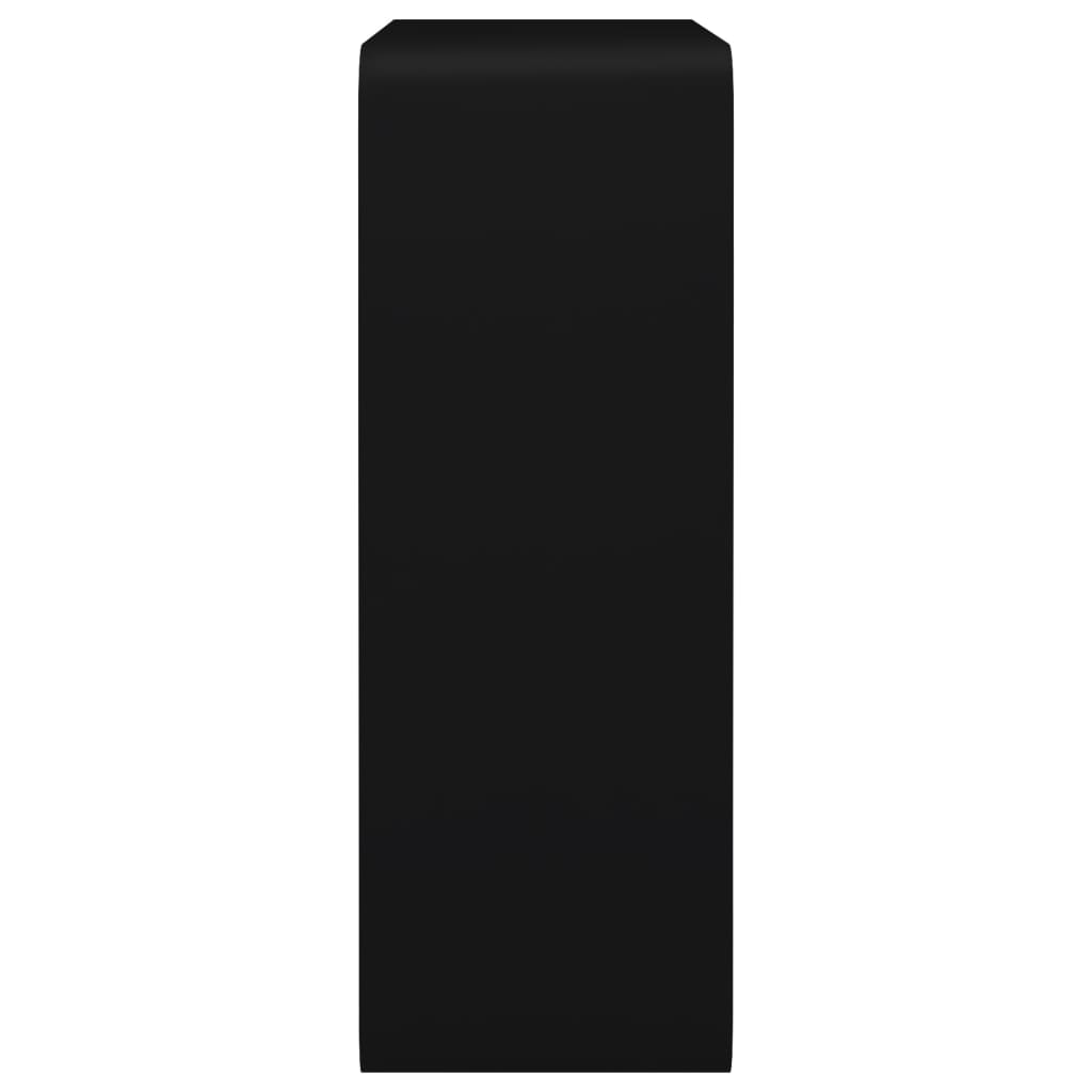 Mensole A Cubo Da Parete 3 Pz Nere In Mdf Nero