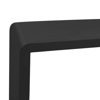 Mensole A Cubo Da Parete 3 Pz Nere In Mdf Nero