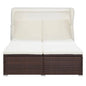 Lettino Prendisole A 2 Posti Con Cuscino In Polyrattan