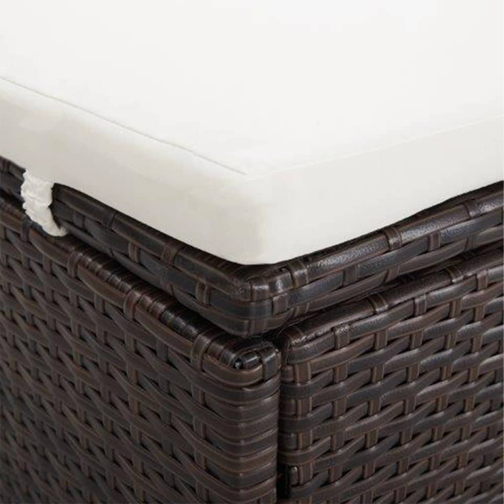 Lettino Prendisole A 2 Posti Con Cuscino In Polyrattan