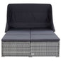 Lettino Prendisole A 2 Posti Con Cuscino In Polyrattan
