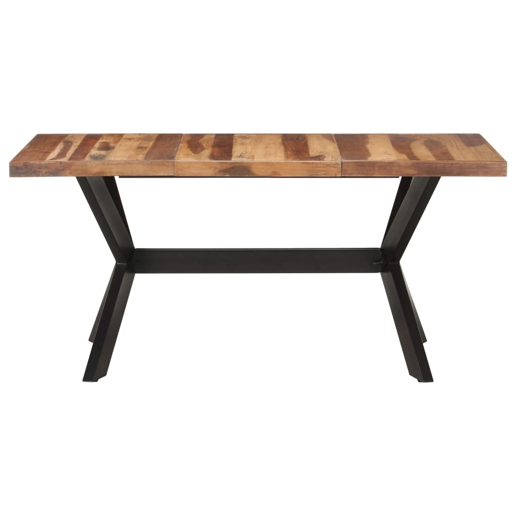 Tavolo Da Pranzo Legno Massello Con Finitura Ambra