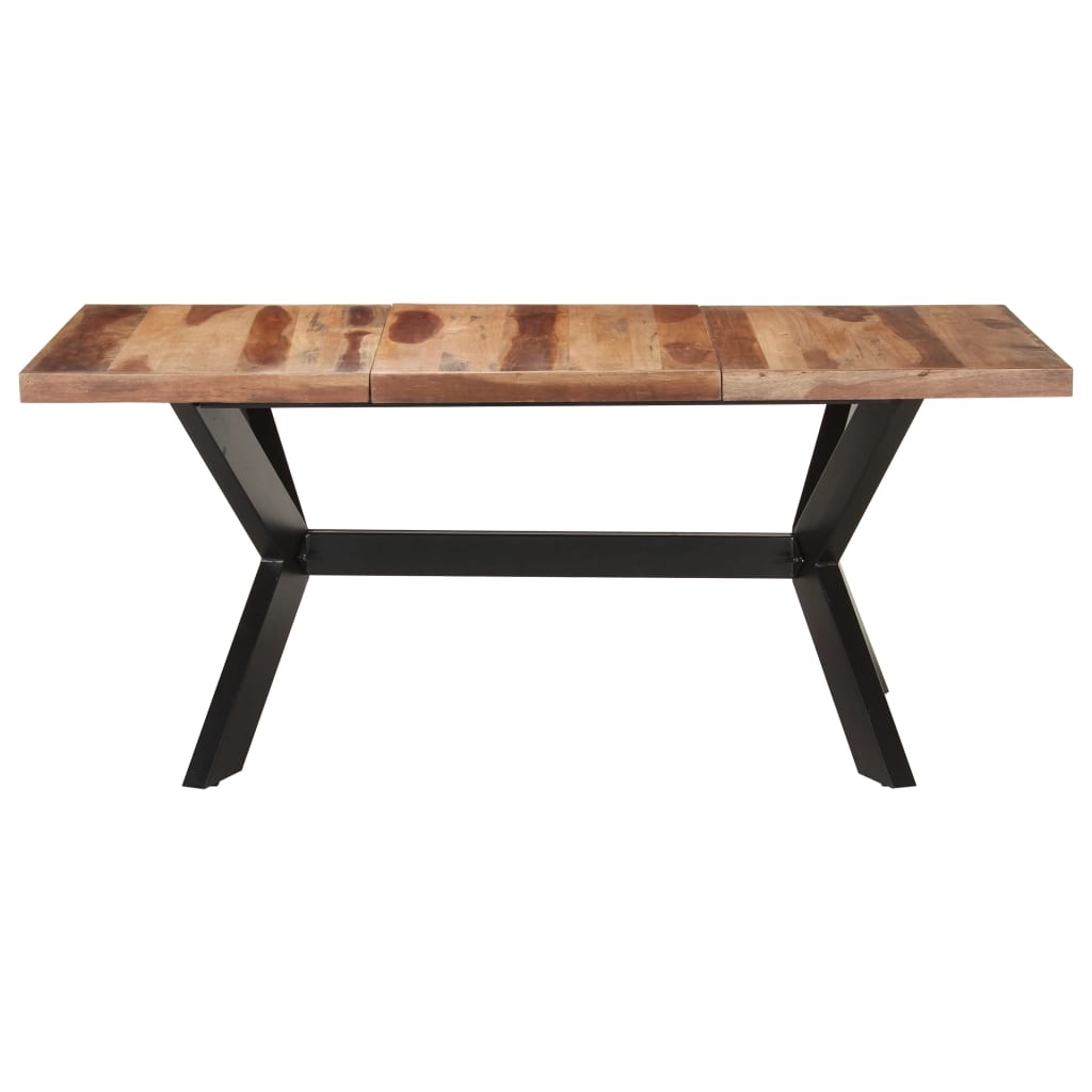 Tavolo Da Pranzo Legno Massello Con Finitura Ambra