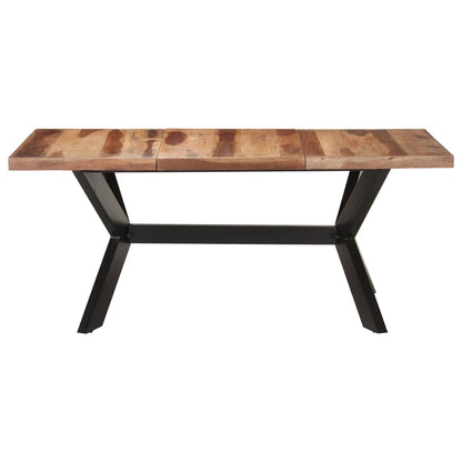Tavolo Da Pranzo Legno Massello Con Finitura Ambra