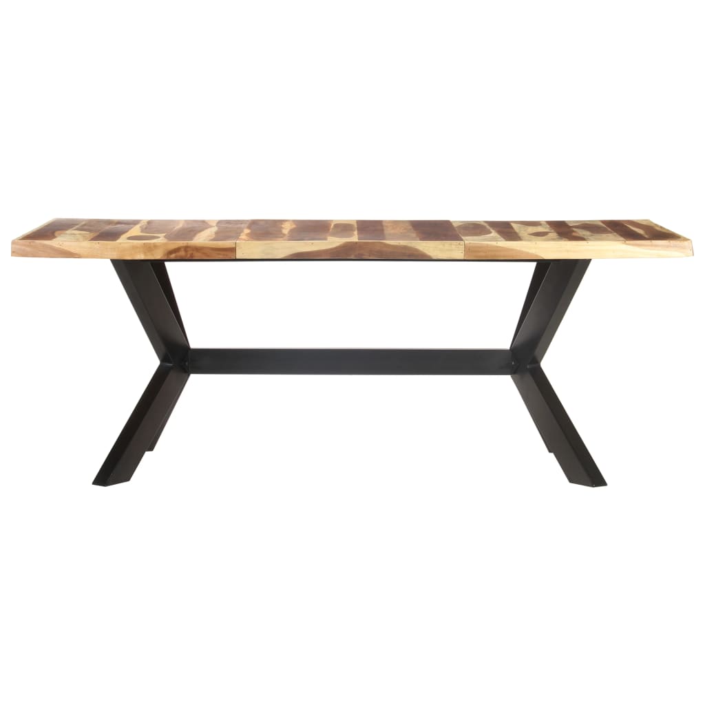 Tavolo Da Pranzo Legno Massello Con Finitura Ambra