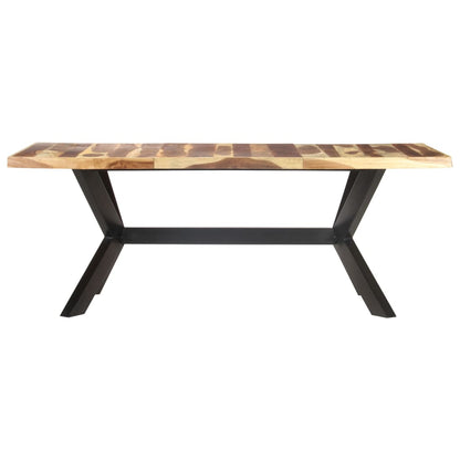 Tavolo Da Pranzo Legno Massello Con Finitura Ambra