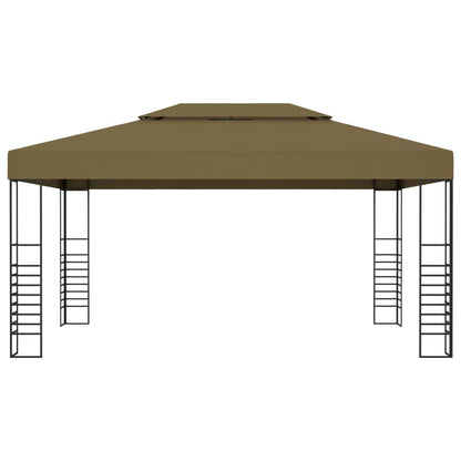 Gazebo Da Giardino 6X3X2,7 M Grigio 180 G/M²