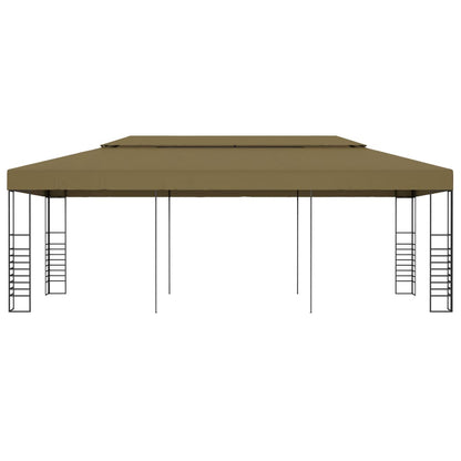 Gazebo Da Giardino 6X3X2,7 M Grigio 180 G/M²