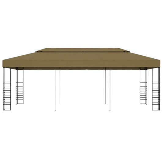 Gazebo Da Giardino 6X3X2,7 M Grigio 180 G/M²