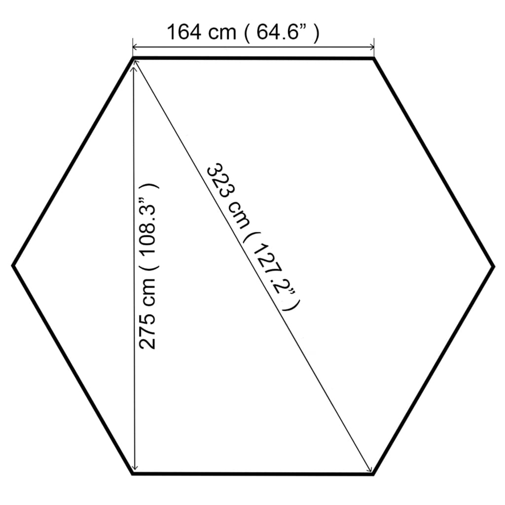 Gazebo Da Giardino 323X275X265 Cm 180 G/M²