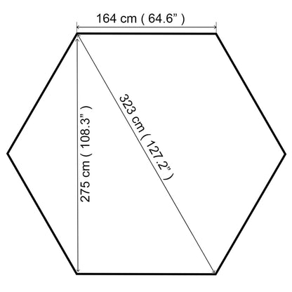 Gazebo Da Giardino 323X275X265 Cm 180 G/M²