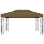 Gazebo Con Tetto Doppio 3X4 M Grigio 180 G/M²