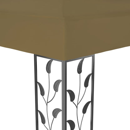Gazebo Con Tetto Doppio 3X4 M Grigio 180 G/M²