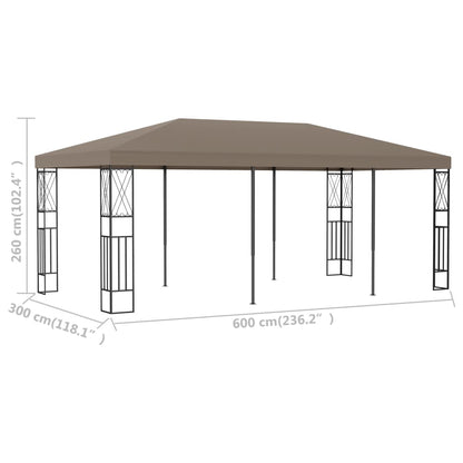 Gazebo Grigio In Tessuto