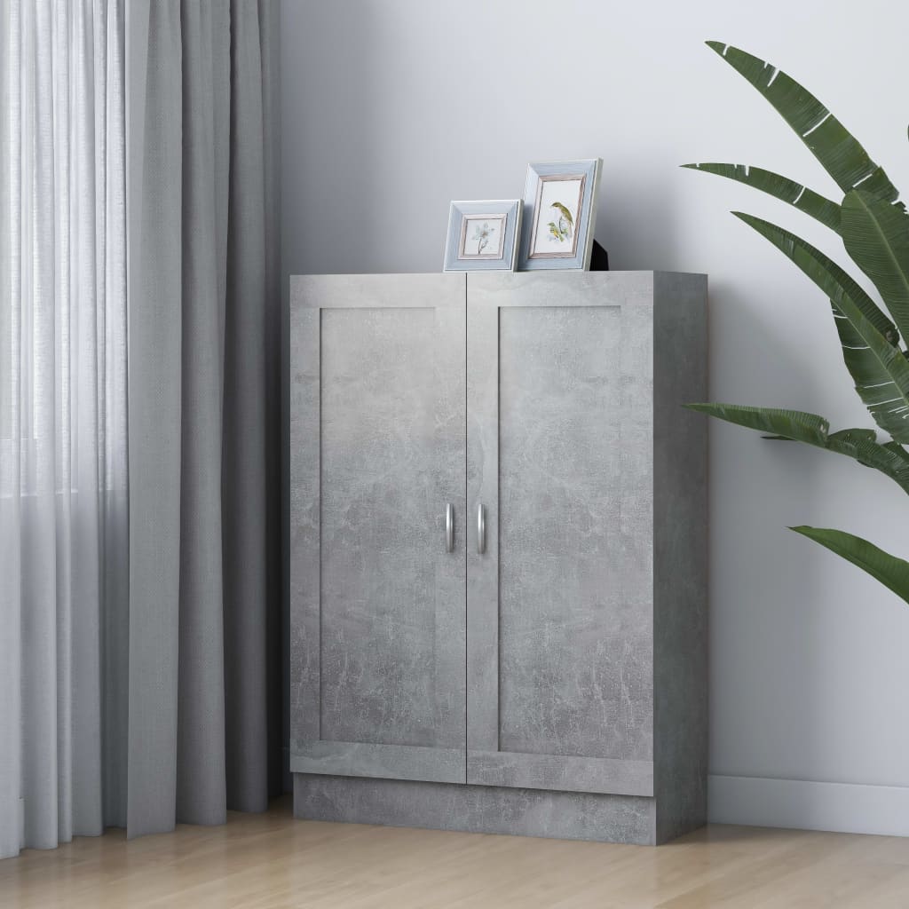 Libreria 82,5X30,5X185,5 Cm In Legno Multistrato Grigio Cemento