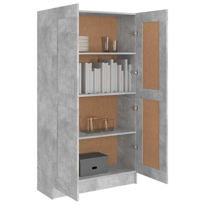 Libreria Grigio Cemento 82,5X30,5X150 Cm In Legno Multistrato