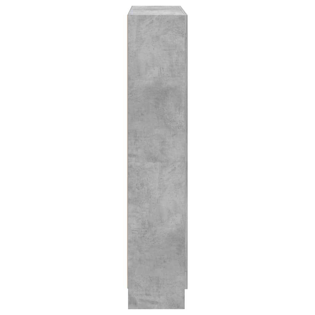 Libreria Grigio Cemento 82,5X30,5X150 Cm In Legno Multistrato