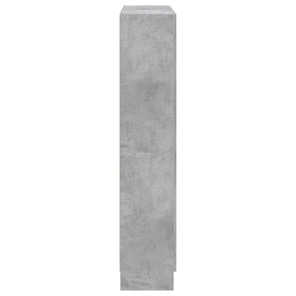 Libreria Grigio Cemento 82,5X30,5X150 Cm In Legno Multistrato
