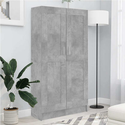 Libreria Grigio Cemento 82,5X30,5X150 Cm In Legno Multistrato
