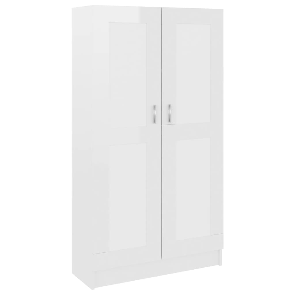 Libreria Bianco Lucido 82,5X30,5X150 Cm In Legno Multistrato