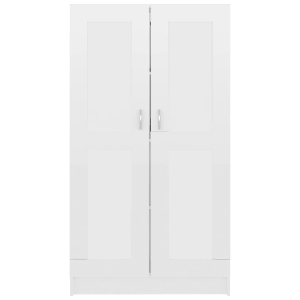 Libreria Bianco Lucido 82,5X30,5X150 Cm In Legno Multistrato