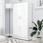 Libreria Bianco Lucido 82,5X30,5X150 Cm In Legno Multistrato