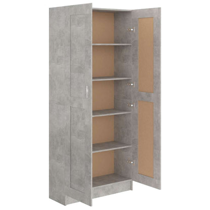 Libreria 82,5X30,5X185,5 Cm In Legno Multistrato Grigio Cemento