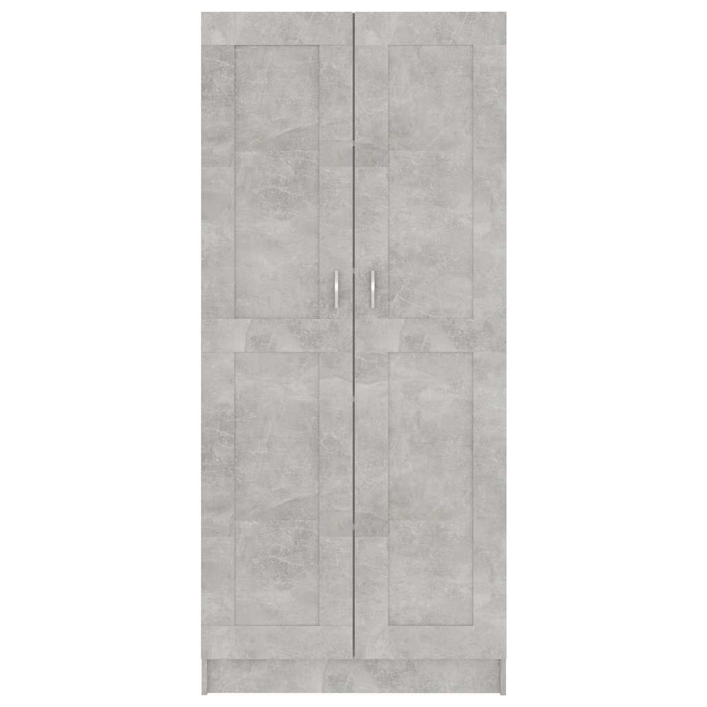 Libreria 82,5X30,5X185,5 Cm In Legno Multistrato Grigio Cemento