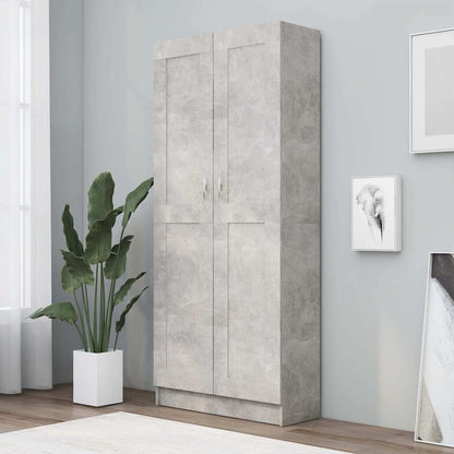 Libreria 82,5X30,5X185,5 Cm In Legno Multistrato Grigio Cemento