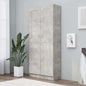 Libreria 82,5X30,5X185,5 Cm In Legno Multistrato Grigio Cemento