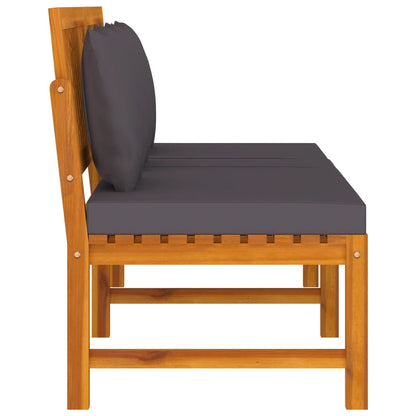 Dormeuse Con Cuscino 200X60X75Cm Legno Massello Acacia