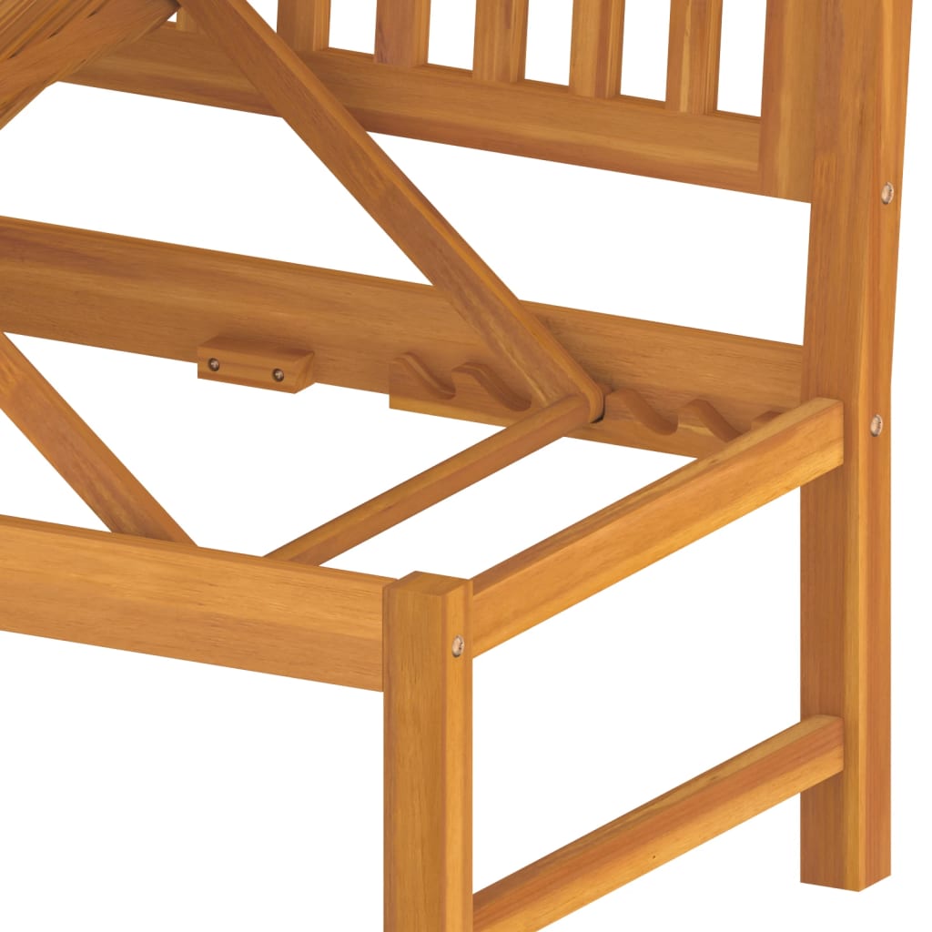 Dormeuse Con Cuscino 200X60X75Cm Legno Massello Acacia
