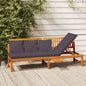Dormeuse Con Cuscino 200X60X75Cm Legno Massello Acacia