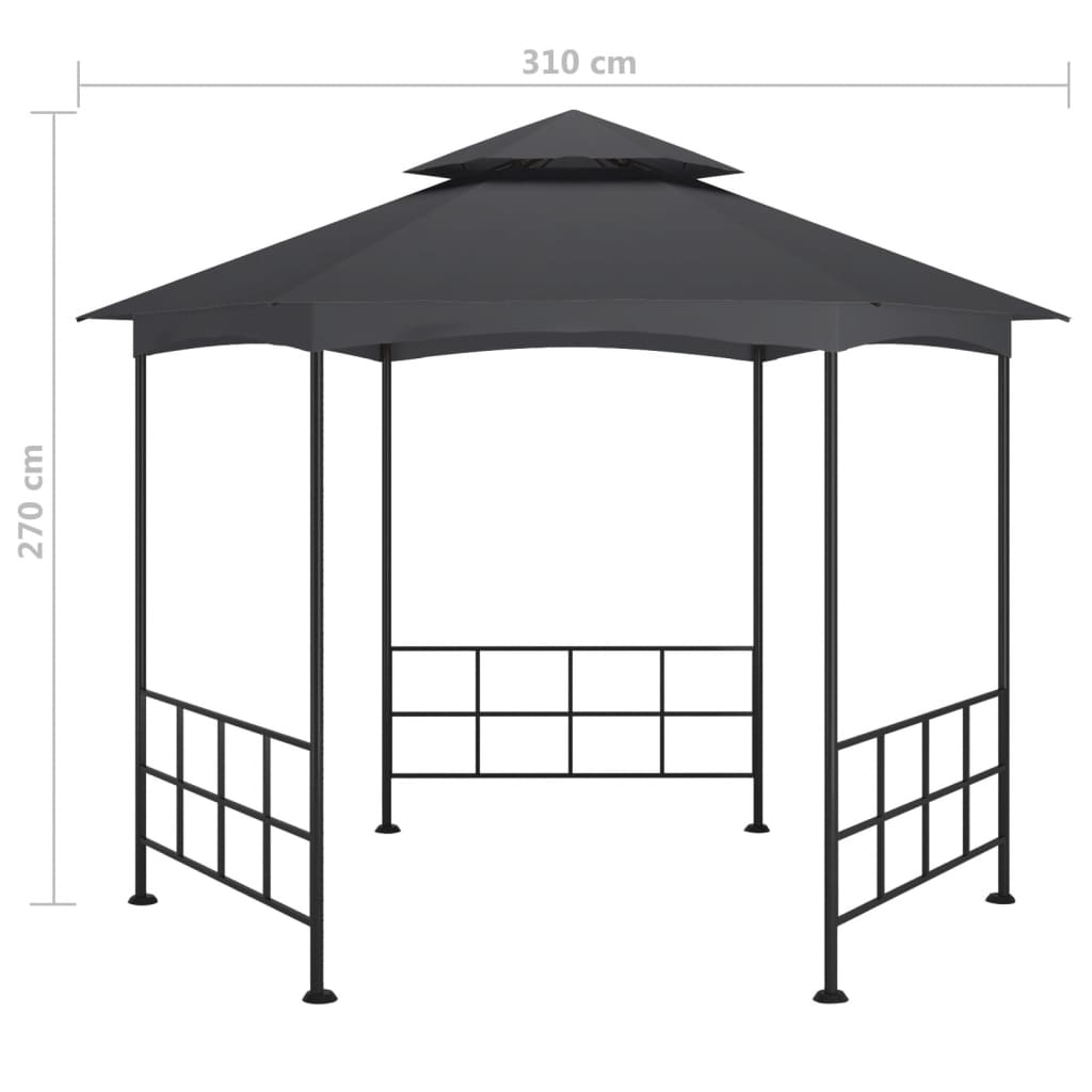 Gazebo Con Pareti Laterali 3,1X2,7 M