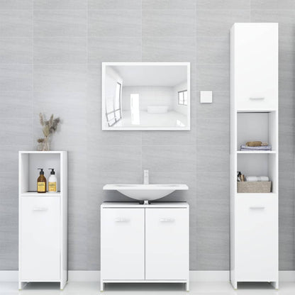 Set Mobili Da Bagno 4 Pz In Legno Multistrato