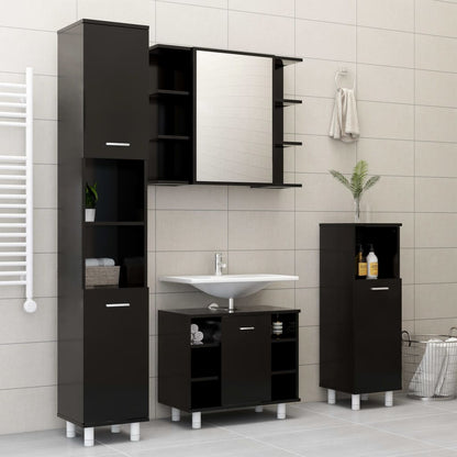Set Mobili Da Bagno 4 Pz In Legno Multistrato